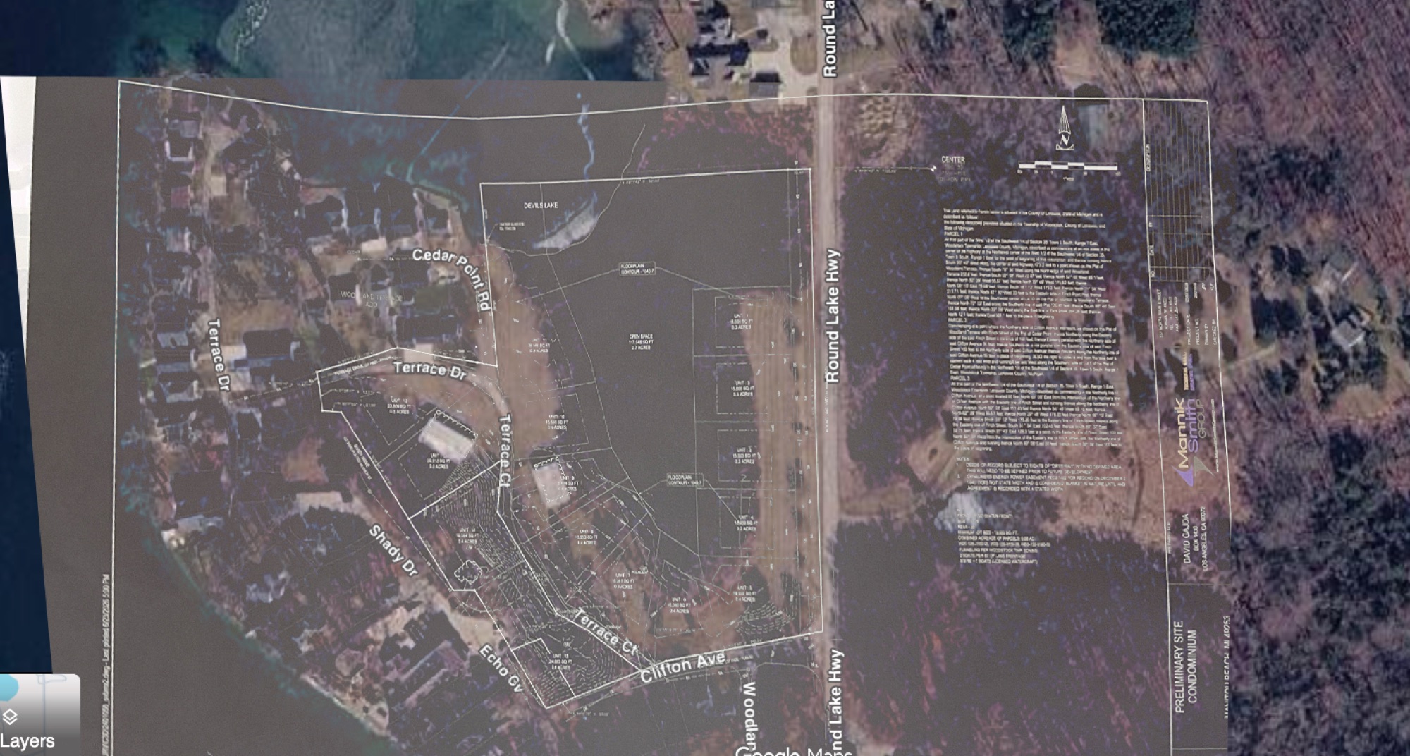 Georeferenced preliminary site condominium survey